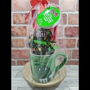 2019 M&M's GREEN Character Limited Edition Christmas 14 oz Ceramic Mug NWT